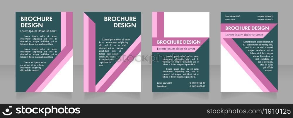 Academic conference presentation blank brochure layout design. Vertical poster template set with empty copy space for text. Premade corporate reports collection. Editable flyer paper pages. Academic conference presentation blank brochure layout design