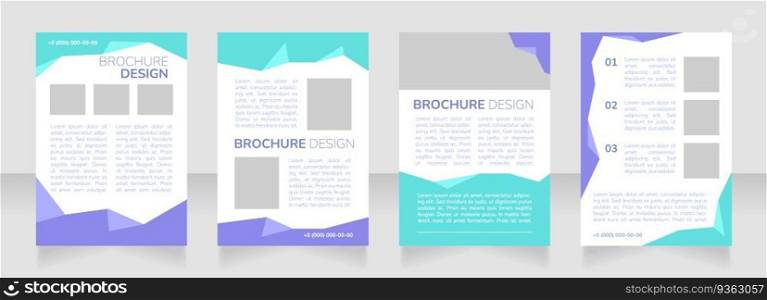 Academic enrichment program blank brochure layout design. Study skills. Vertical poster template set with empty copy space for text. Premade corporate reports collection. Editable flyer paper pages. Academic enrichment program blank brochure layout design