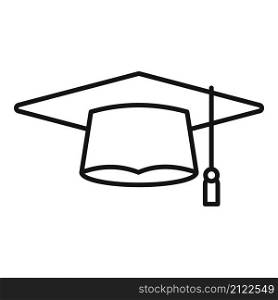 Academic graduation hat icon outline vector. School cap. College diploma. Academic graduation hat icon outline vector. School cap