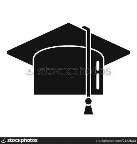 Academic graduation hat icon simple vector. School cap. College diploma. Academic graduation hat icon simple vector. School cap