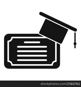 Academic graduation icon simple vector. Book study. Work test. Academic graduation icon simple vector. Book study