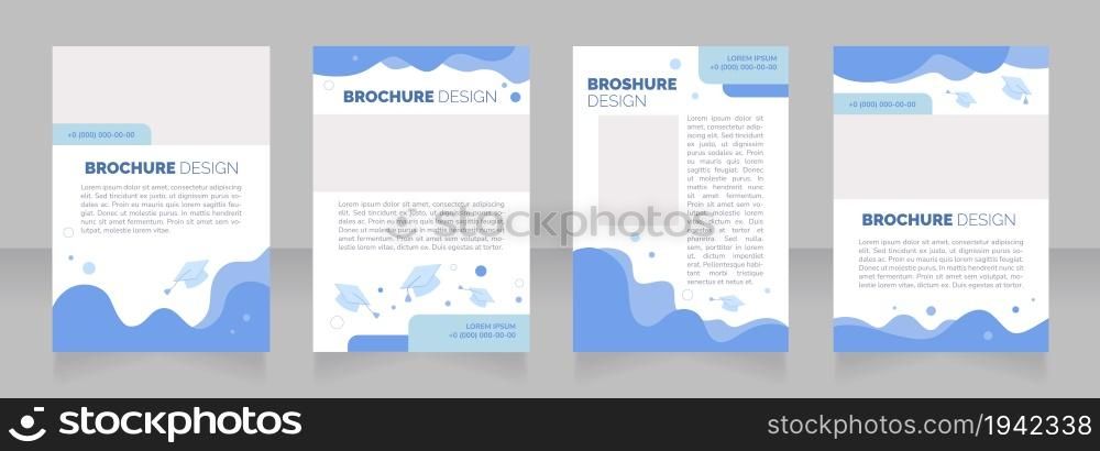 Academic positions of university blank brochure layout design. Vertical poster template set with empty copy space for text. Premade corporate reports collection. Editable flyer paper pages. Academic positions of university blank brochure layout design