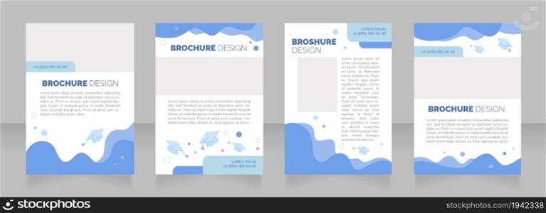 Academic positions of university blank brochure layout design. Vertical poster template set with empty copy space for text. Premade corporate reports collection. Editable flyer paper pages. Academic positions of university blank brochure layout design