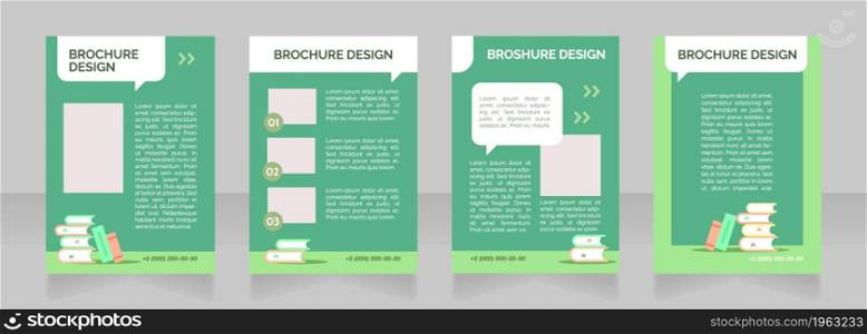 Academic program for students blank brochure layout design. High school. Vertical poster template set with empty copy space for text. Premade corporate reports collection. Editable flyer paper pages. Academic program for students blank brochure layout design
