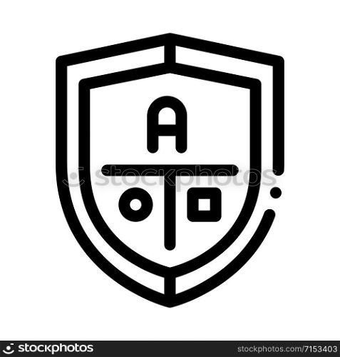 Academy Emblem Logo Icon Vector. Outline Academy Emblem Logo Sign. Isolated Contour Symbol Illustration. Academy Emblem Logo Icon Vector Outline Illustration