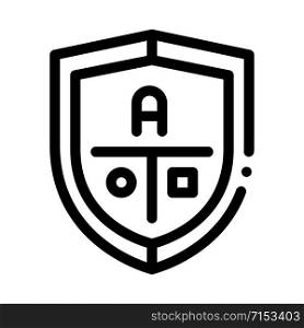 Academy Emblem Logo Icon Vector. Outline Academy Emblem Logo Sign. Isolated Contour Symbol Illustration. Academy Emblem Logo Icon Vector Outline Illustration