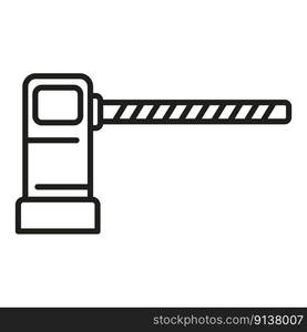 Access barrier icon outline vector. Automatic gate. Closed wall. Access barrier icon outline vector. Automatic gate