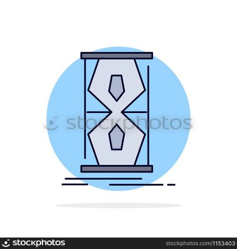 Access, clock, early, sand clock, time Flat Color Icon Vector