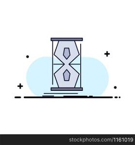 Access, clock, early, sand clock, time Flat Color Icon Vector