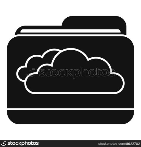Access cloud folder icon simple vector. Data crm. System consumer. Access cloud folder icon simple vector. Data crm