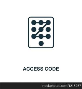 Access Code icon. Premium style design from security collection. UX and UI. Pixel perfect access code icon for web design, apps, software, printing usage.. Access Code icon. Premium style design from security icon collection. UI and UX. Pixel perfect Access Code icon for web design, apps, software, print usage.