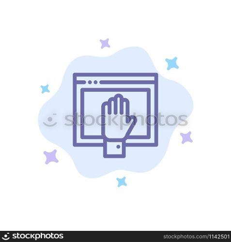 Access, Content, Free, Internet, Open Blue Icon on Abstract Cloud Background