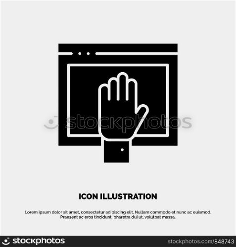 Access, Content, Free, Internet, Open solid Glyph Icon vector