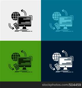 Access, control, monitoring, remote, security Icon Over Various Background. glyph style design, designed for web and app. Eps 10 vector illustration. Vector EPS10 Abstract Template background