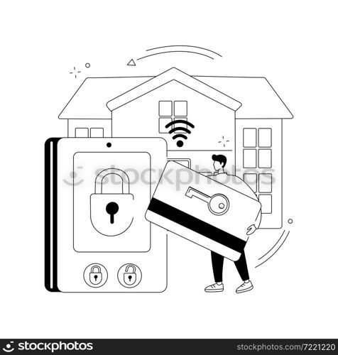 Access control system abstract concept vector illustration. Access limitation system, biometric control solution, security management software, fingerprint reader technology abstract metaphor.. Access control system abstract concept vector illustration.