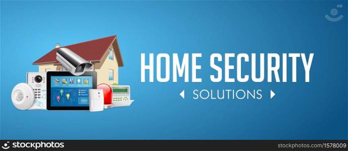 Access control system - Fire Alarm, Security system, Alarm zones, Security zones concept - website banner