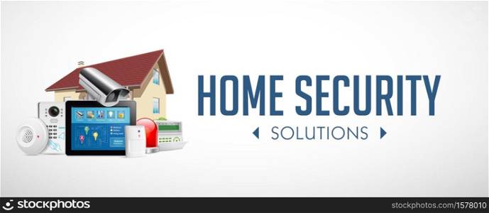 Access control system - Fire Alarm, Security system, Alarm zones, Security zones concept - website banner