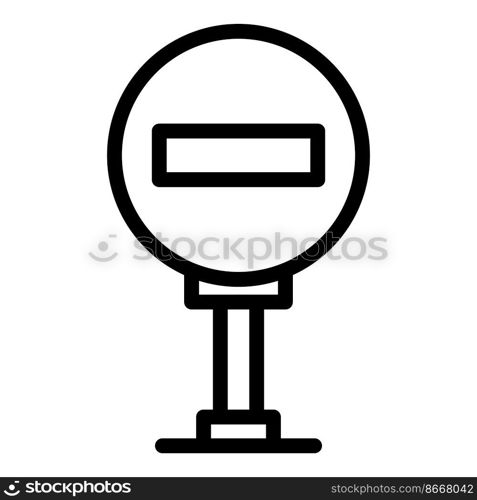 Access denied sign icon outline vector. Vehicle zone. Car garage. Access denied sign icon outline vector. Vehicle zone