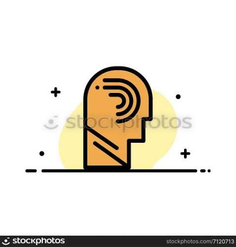 Access, Human, Manipulate, Mind, Switch Business Flat Line Filled Icon Vector Banner Template
