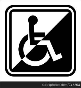 Access Icon Design (Disabled Handicap Symbol) Vector Art Illustration