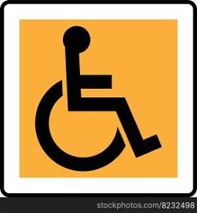 Access Icon Design  Disabled Handicap Symbol  Vector Art Illustration