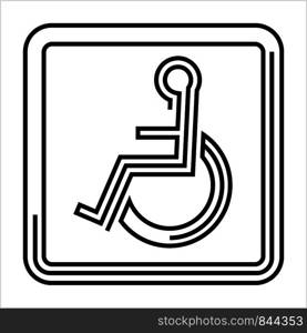 Access Icon Design (Disabled Handicap Symbol) Vector Art Illustration