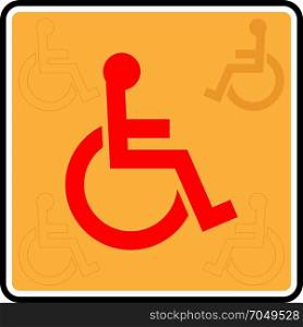 Access Icon (Disabled Handicap Symbol) Vector Illustration