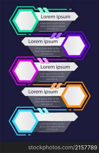 Access to technology infographic chart design template. Abstract infochart with copy space. Instructional graphics with 5 step sequence. Visual data presentation. Myriad Pro-Regular font used. Access to technology infographic chart design template