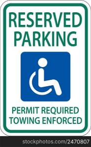 Accessib≤Parking Sign On White Background