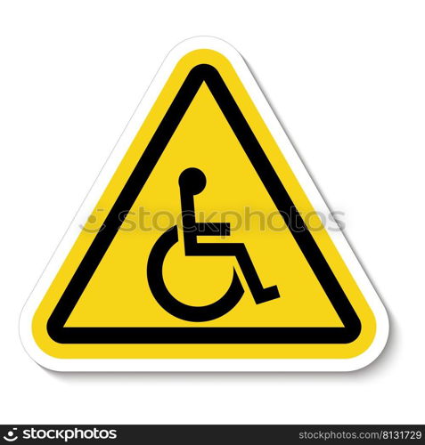 Accessible Parking Sign On White Background