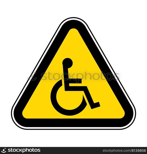 Accessible Parking Sign On White Background