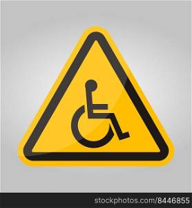 Accessible Parking Sign On White Background