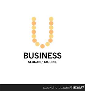 Accessories, Beauty, Lux, Necklets Business Logo Template. Flat Color