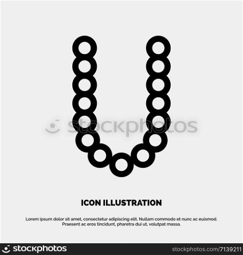 Accessories, Beauty, Lux, Necklets Line Icon Vector