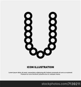 Accessories, Beauty, Lux, Necklets Line Icon Vector