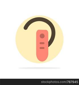 Accessory, Bluetooth, Ear, Headphone, Headset Abstract Circle Background Flat color Icon