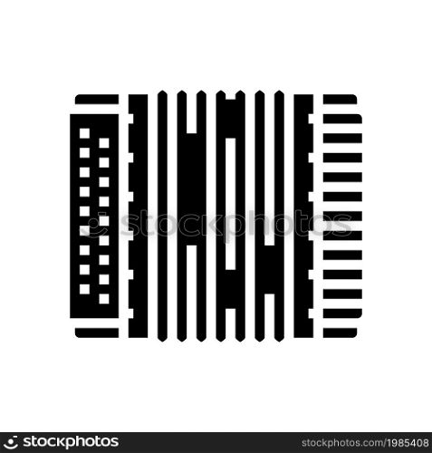 accordion classic musician instrument glyph icon vector. accordion classic musician instrument sign. isolated contour symbol black illustration. accordion classic musician instrument glyph icon vector illustration