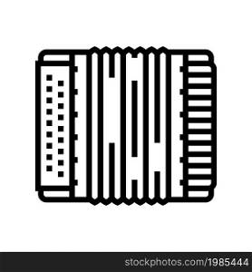 accordion classic musician instrument line icon vector. accordion classic musician instrument sign. isolated contour symbol black illustration. accordion classic musician instrument line icon vector illustration