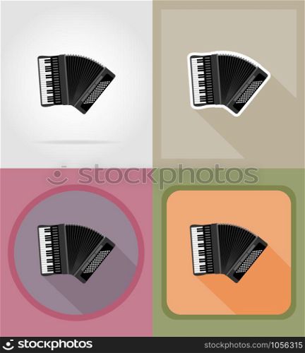 accordion flat icons vector illustration isolated on background