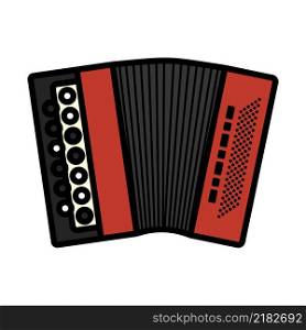 Accordion Icon. Editable Bold Outline With Color Fill Design. Vector Illustration.