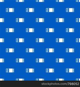 Accordion pattern repeat seamless in blue color for any design. Vector geometric illustration. Accordion pattern seamless blue