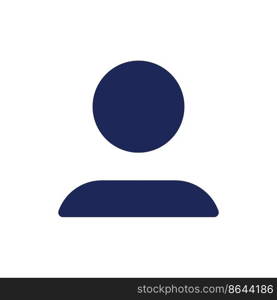 Account avatar black glyph ui icon. Personal page of site user. User interface design. Silhouette symbol on white space. Solid pictogram for web, mobile. Isolated vector illustration. Account avatar black glyph ui icon