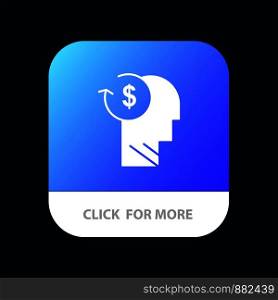 Account, Avatar, Costs, Employee, Profile, Business Mobile App Button. Android and IOS Glyph Version