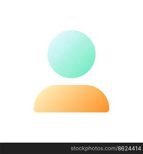 Account avatar pixel perfect flat gradient color ui icon. Personal page of user. Access to profile. Simple filled pictogram. GUI, UX design for mobile application. Vector isolated RGB illustration. Account avatar pixel perfect flat gradient color ui icon