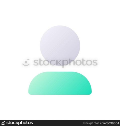 Account avatar pixel perfect flat gradient two-color ui icon. Personal page of user. Access to profile. Simple filled pictogram. GUI, UX design for mobile application. Vector isolated RGB illustration. Account avatar pixel perfect flat gradient two-color ui icon