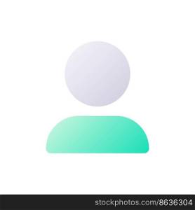 Account avatar pixel perfect flat gradient two-color ui icon. Personal page of user. Access to profile. Simple filled pictogram. GUI, UX design for mobile application. Vector isolated RGB illustration. Account avatar pixel perfect flat gradient two-color ui icon