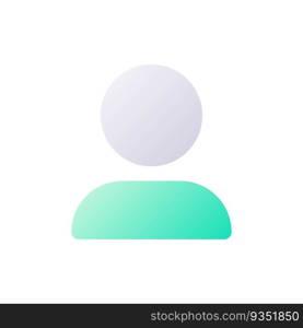 Account avatar pixel perfect flat gradient two-color ui icon. Personal page of user. Access to profile. Simple filled pictogram. GUI, UX design for mobile application. Vector isolated RGB illustration. Account avatar pixel perfect flat gradient two-color ui icon