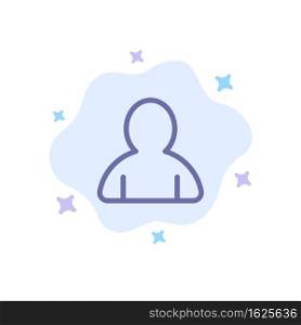 Account, Avatar, User Blue Icon on Abstract Cloud Background