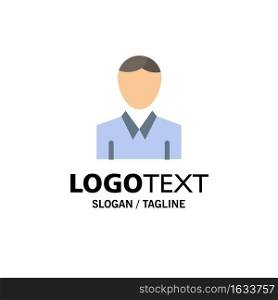Account, Human, Man, Person Business Logo Template. Flat Color