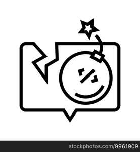 account or program hacking line icon vector. account or program hacking sign. isolated contour symbol black illustration. account or program hacking line icon vector illustration